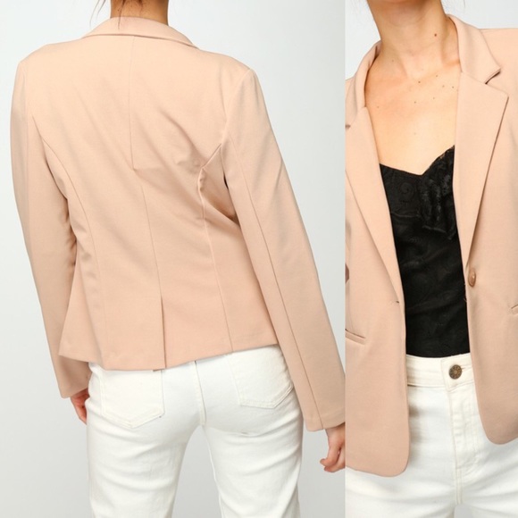 PRICE IS FIRM Nude blazer - Picture 2 of 3